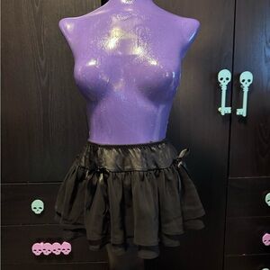 La SENZA Black Sheer Mini Skirt